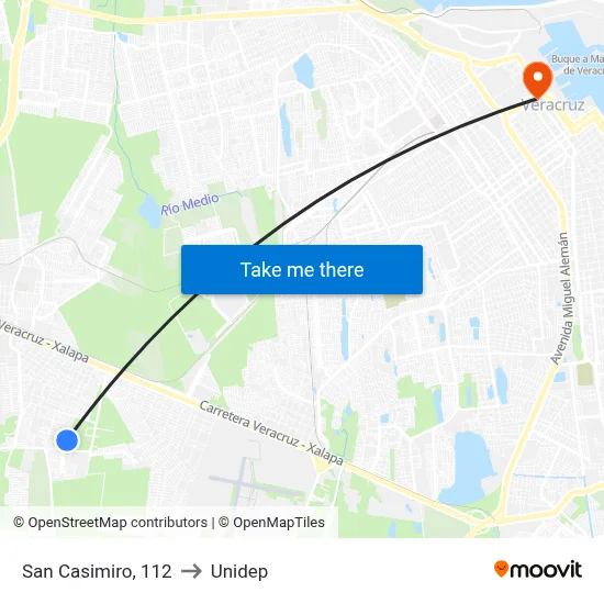 San Casimiro, 112 to Unidep map
