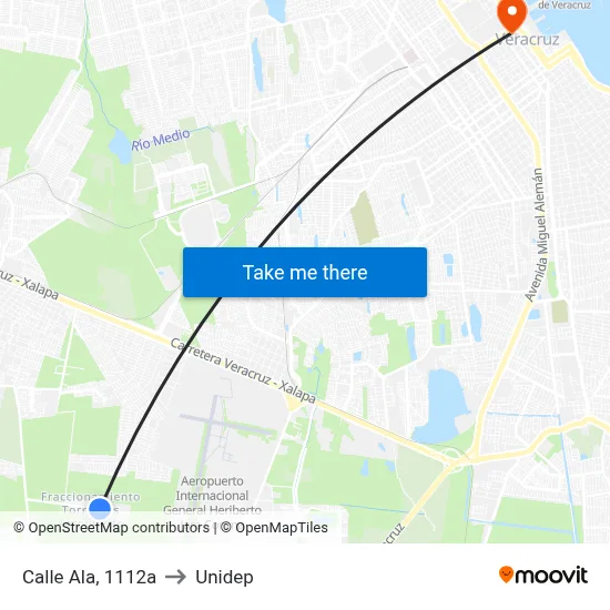 Calle Ala, 1112a to Unidep map