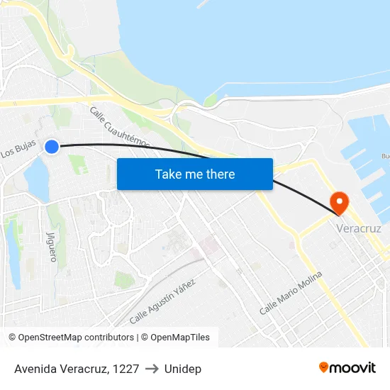 Avenida Veracruz, 1227 to Unidep map