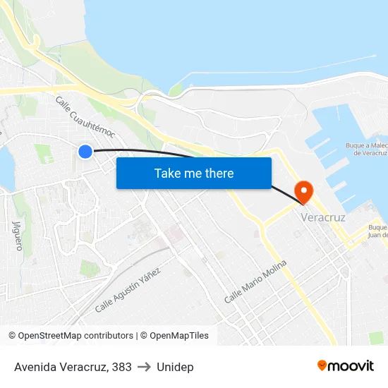 Avenida Veracruz, 383 to Unidep map