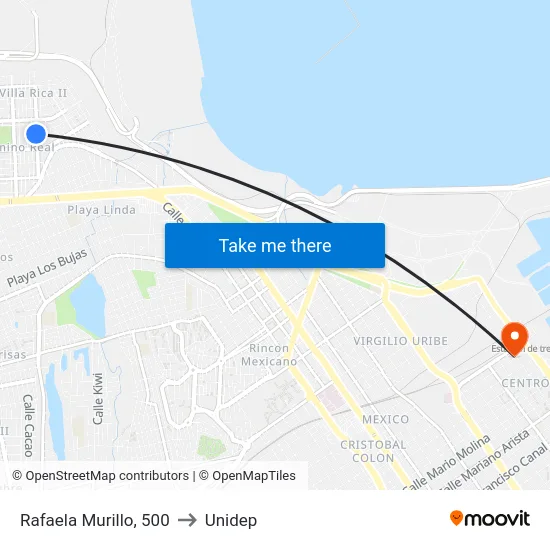 Rafaela Murillo, 500 to Unidep map