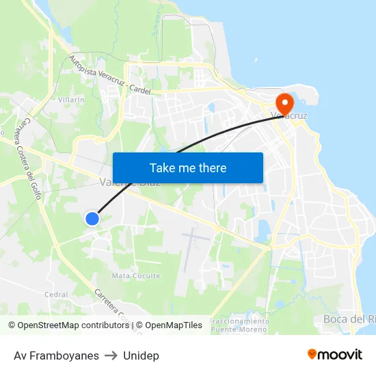 Av Framboyanes to Unidep map