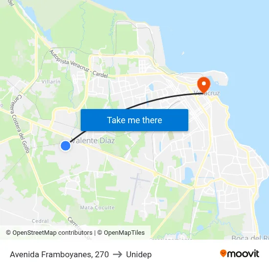 Avenida Framboyanes, 270 to Unidep map
