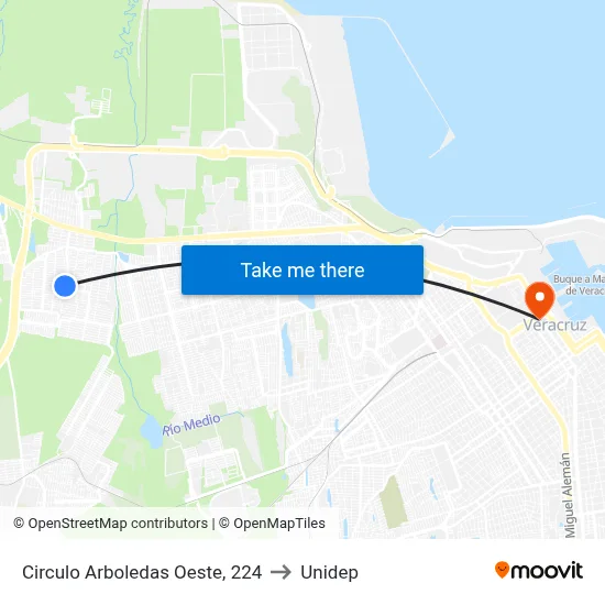 Circulo Arboledas Oeste, 224 to Unidep map