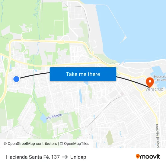 Hacienda Santa Fé, 137 to Unidep map