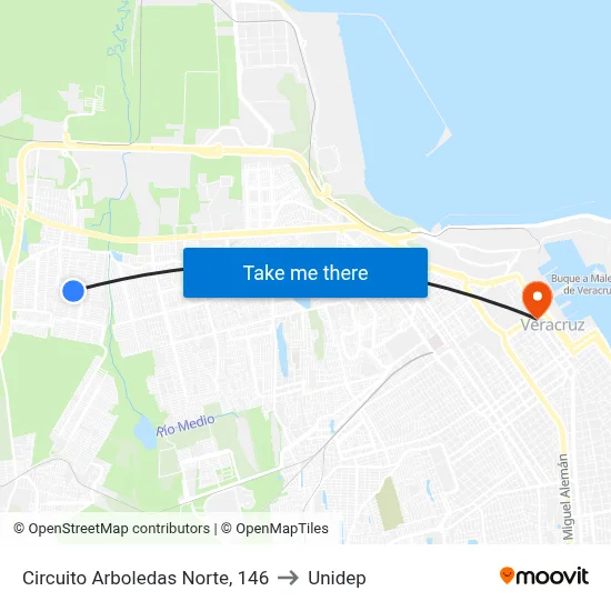 Circuito Arboledas Norte, 146 to Unidep map