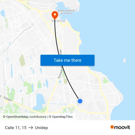 Calle 11, 15 to Unidep map