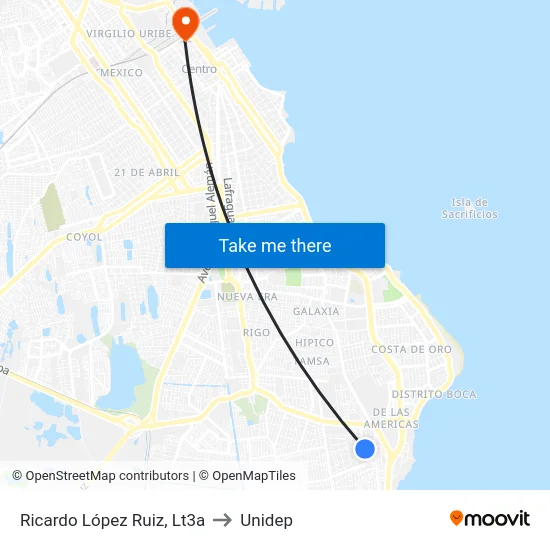 Ricardo López Ruiz, Lt3a to Unidep map