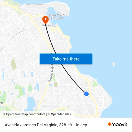 Avenida Jardines Del Virginia, 328 to Unidep map