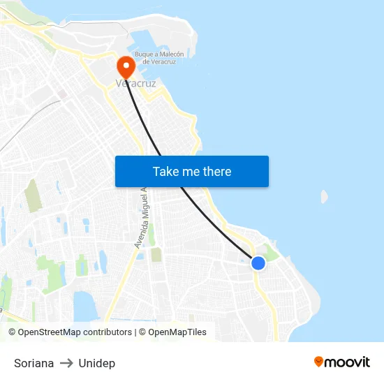 Soriana to Unidep map
