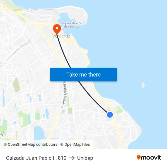 Calzada Juan Pablo Ii, 810 to Unidep map