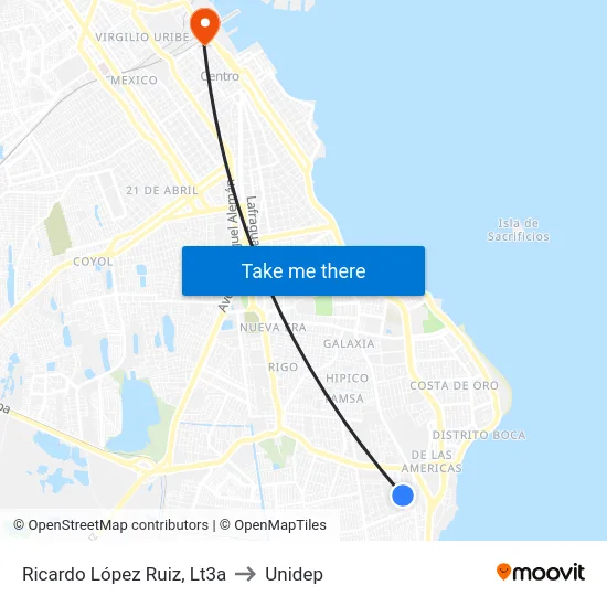 Ricardo López Ruiz, Lt3a to Unidep map