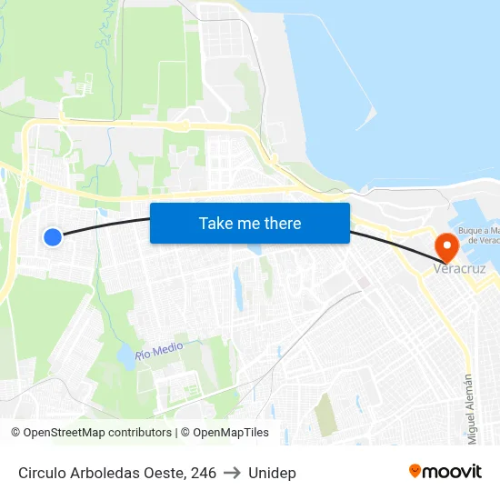 Circulo Arboledas Oeste, 246 to Unidep map