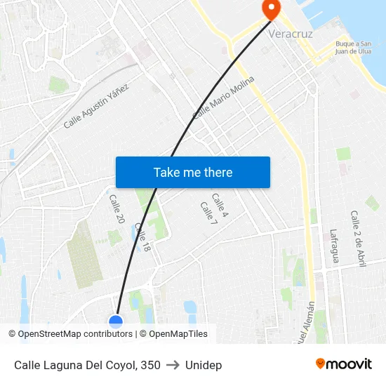 Calle Laguna Del Coyol, 350 to Unidep map
