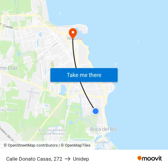 Calle Donato Casas, 272 to Unidep map