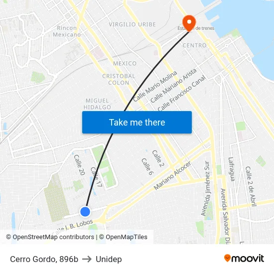 Cerro Gordo, 896b to Unidep map