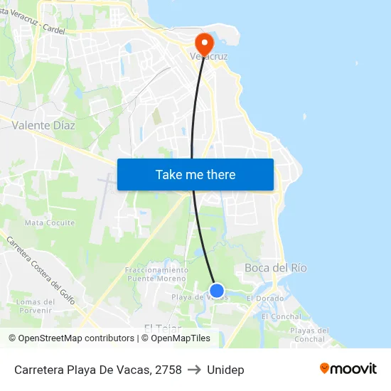 Carretera Playa De Vacas, 2758 to Unidep map