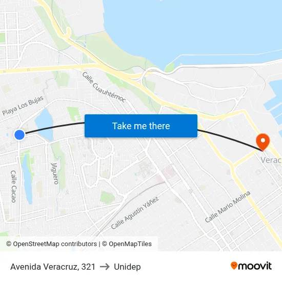 Avenida Veracruz, 321 to Unidep map