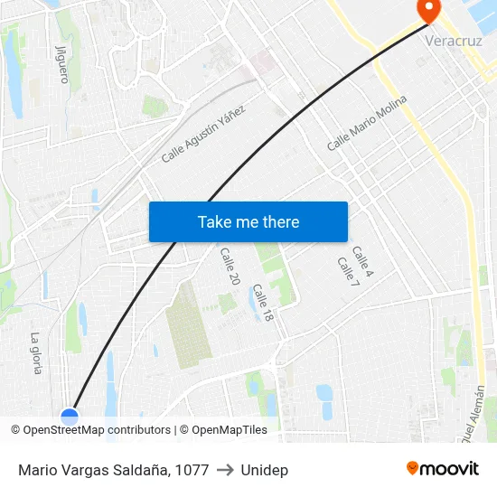 Mario Vargas Saldaña, 1077 to Unidep map