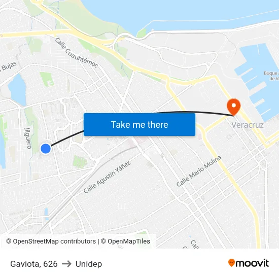 Gaviota, 626 to Unidep map