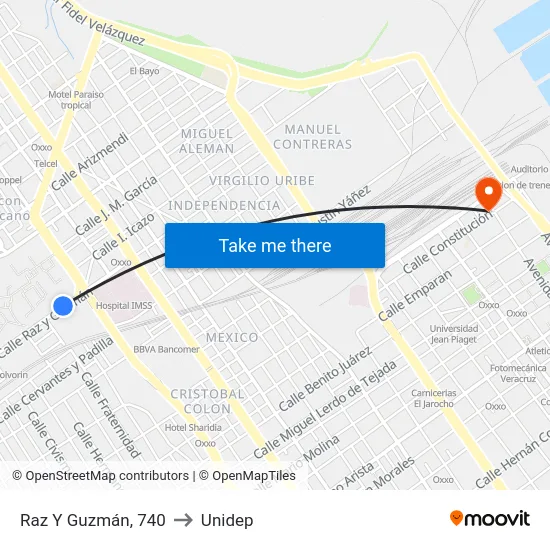 Raz Y Guzmán, 740 to Unidep map