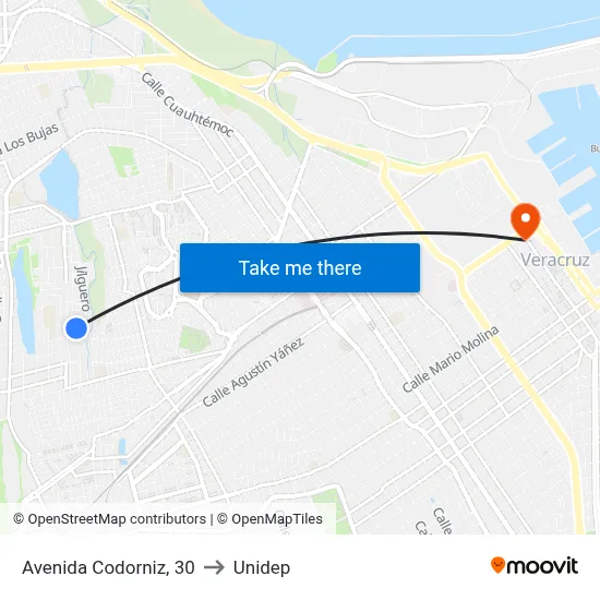 Avenida Codorniz, 30 to Unidep map