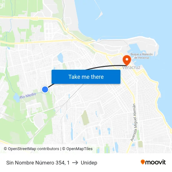 Sin Nombre Número 354, 1 to Unidep map