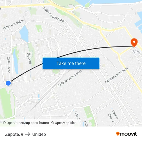 Zapote, 9 to Unidep map