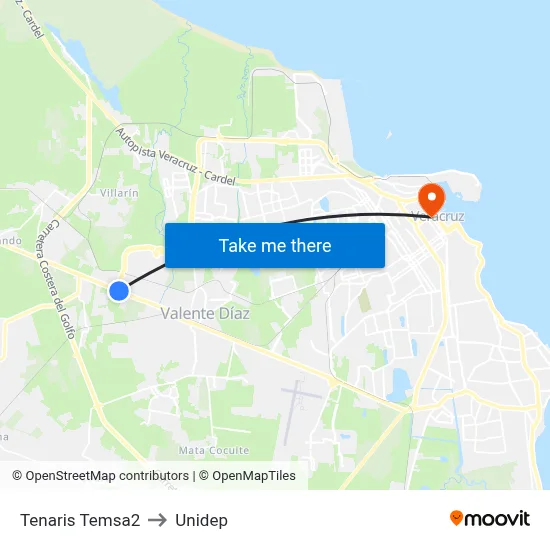 Tenaris Temsa2 to Unidep map
