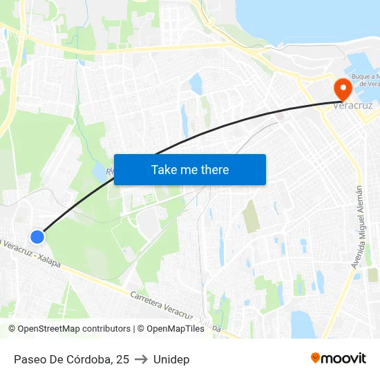 Paseo De Córdoba, 25 to Unidep map