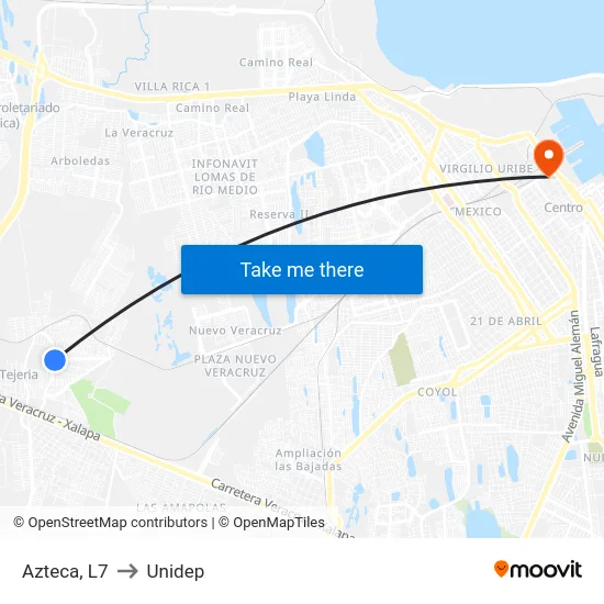 Azteca, L7 to Unidep map