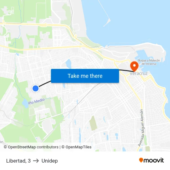 Libertad, 3 to Unidep map
