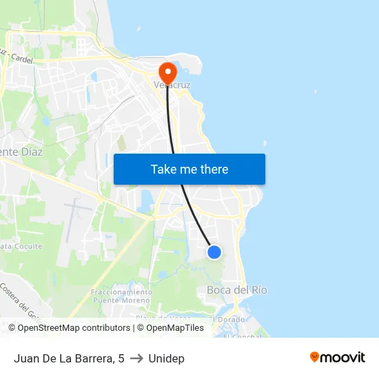 Juan De La Barrera, 5 to Unidep map