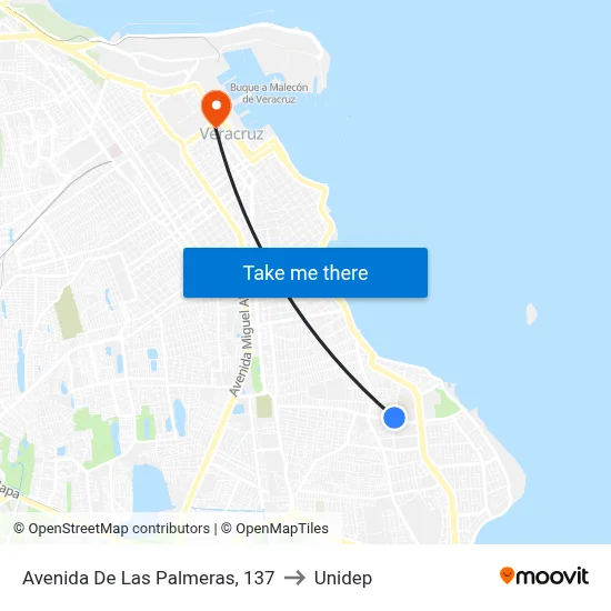 Avenida De Las Palmeras, 137 to Unidep map