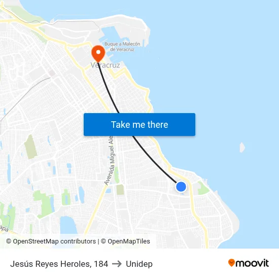 Jesús Reyes Heroles, 184 to Unidep map