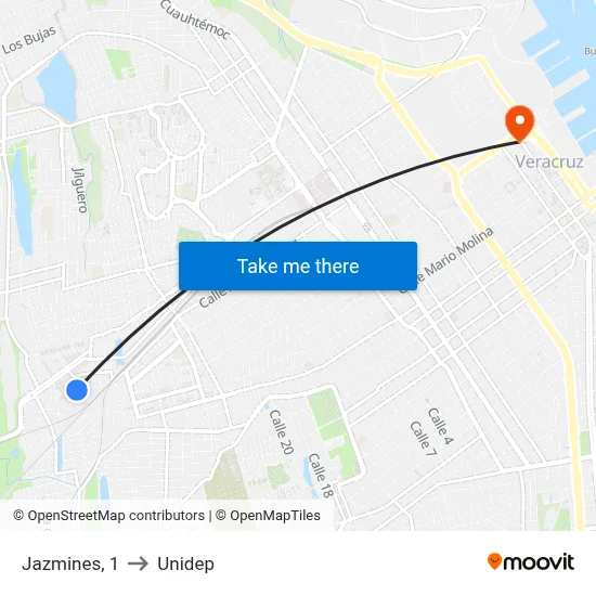 Jazmines, 1 to Unidep map