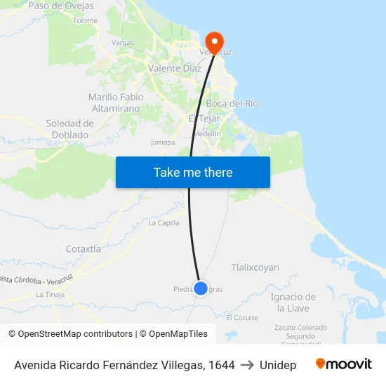 Avenida Ricardo Fernández Villegas, 1644 to Unidep map