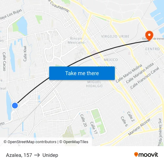 Azalea, 157 to Unidep map