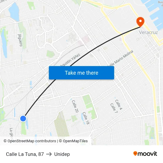 Calle La Tuna, 87 to Unidep map
