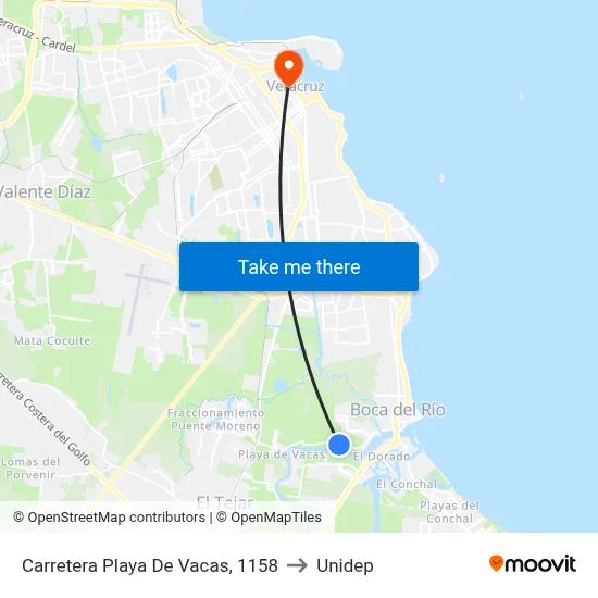 Carretera Playa De Vacas, 1158 to Unidep map