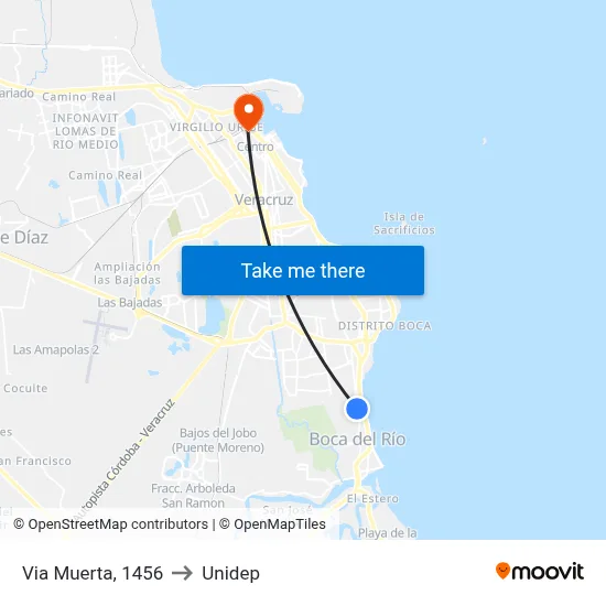 Via Muerta, 1456 to Unidep map