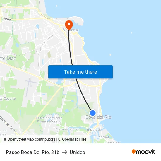 Paseo Boca Del Río, 31b to Unidep map