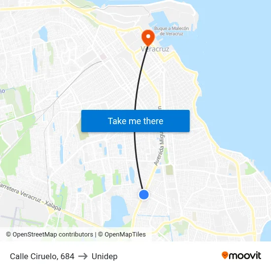 Calle Ciruelo, 684 to Unidep map
