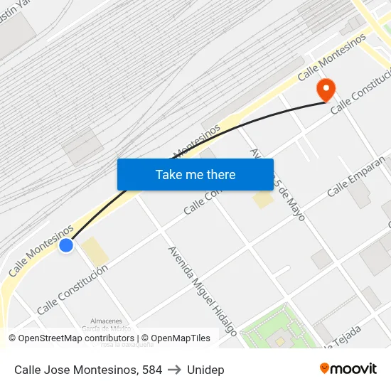 Calle Jose Montesinos, 584 to Unidep map