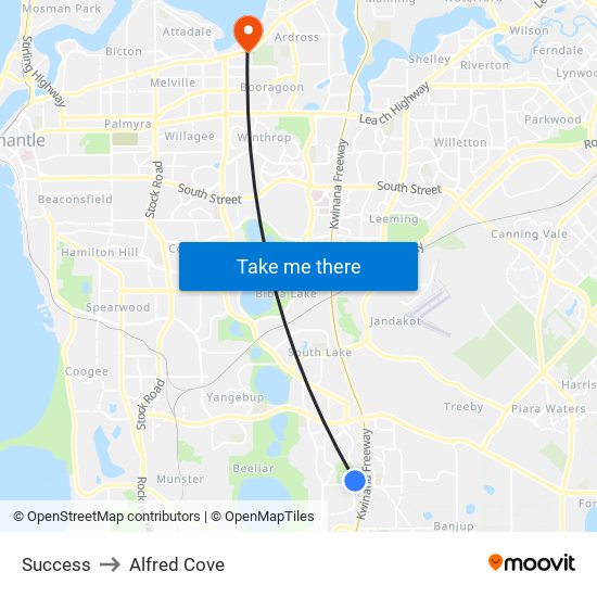 Success to Alfred Cove map