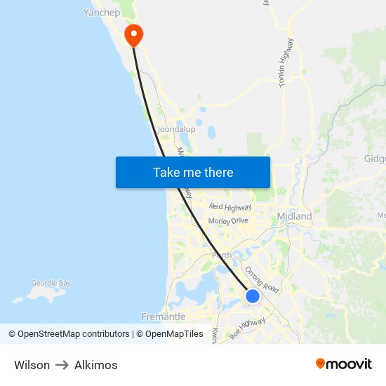 Wilson to Alkimos map