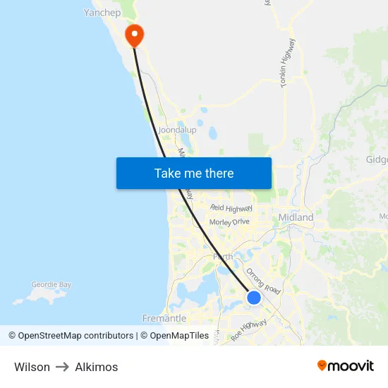 Wilson to Alkimos map
