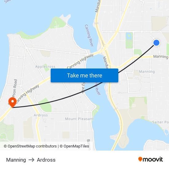 Manning to Ardross map