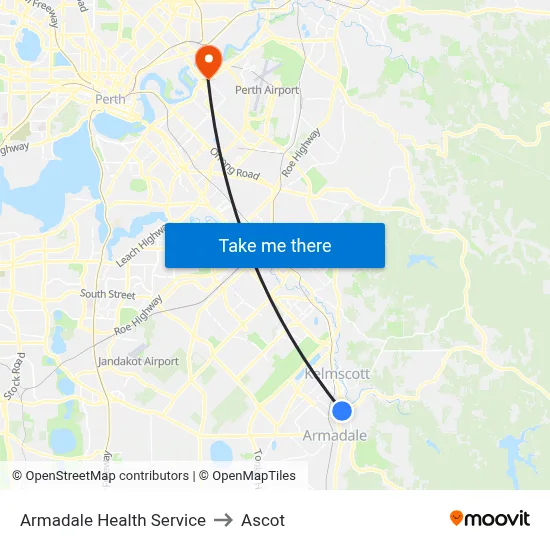 Armadale Health Service to Ascot map