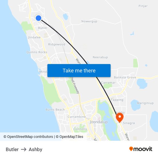 Butler to Ashby map